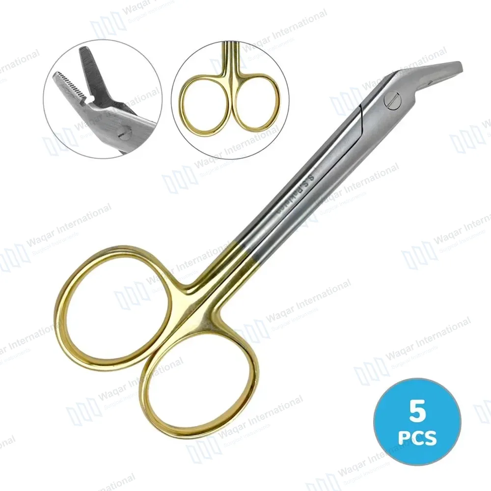 5 T/C Universal Wire Cutting Scissors 4.75″ Angled with Notch