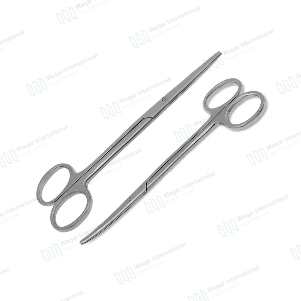 2 Pcs Strabismus Scissors Set 4.5″ Straight & Curved Blunt Tips