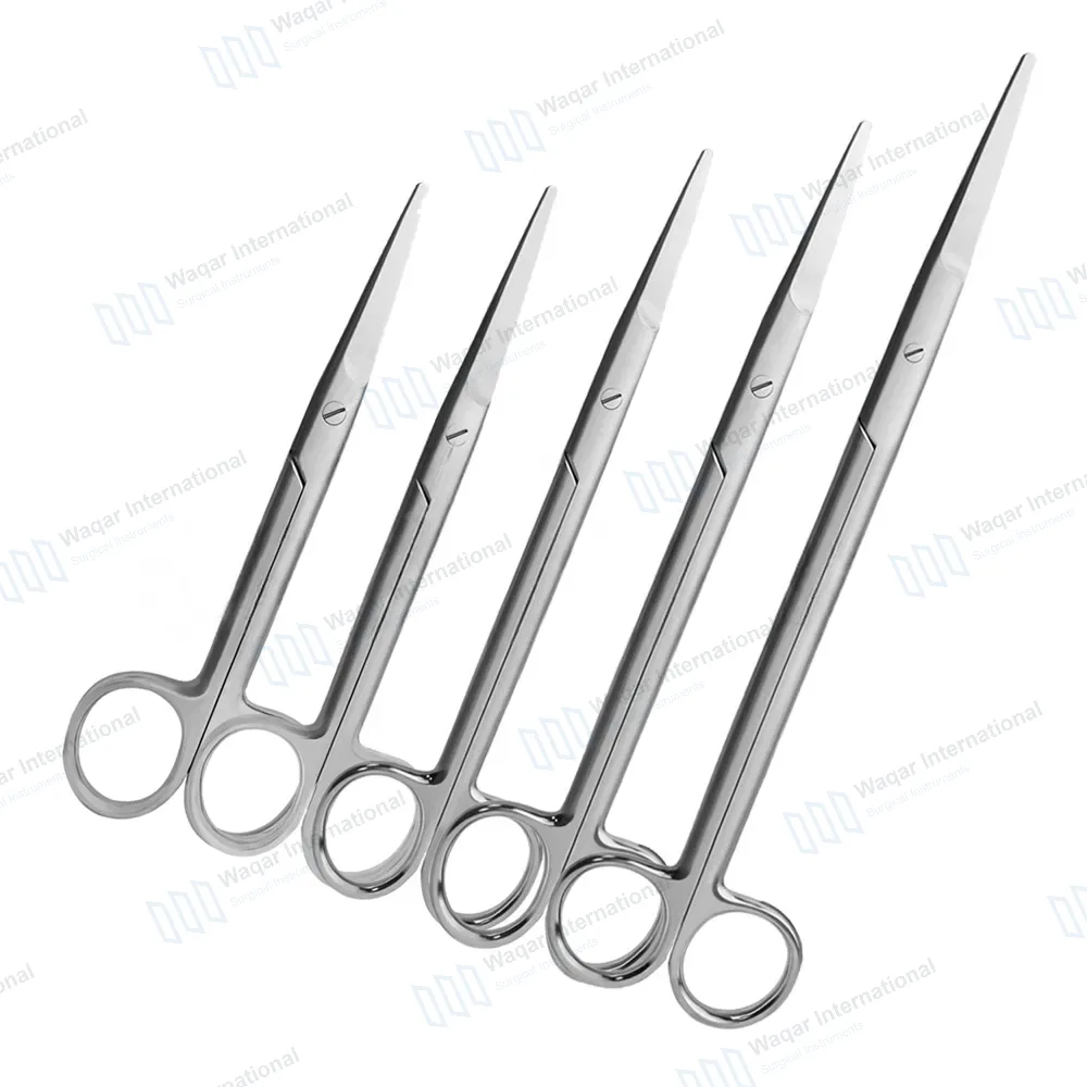 5 Pcs Mayo Scissors Straight Set 5.5″, 6.75″, 8″, 9″ & 11″