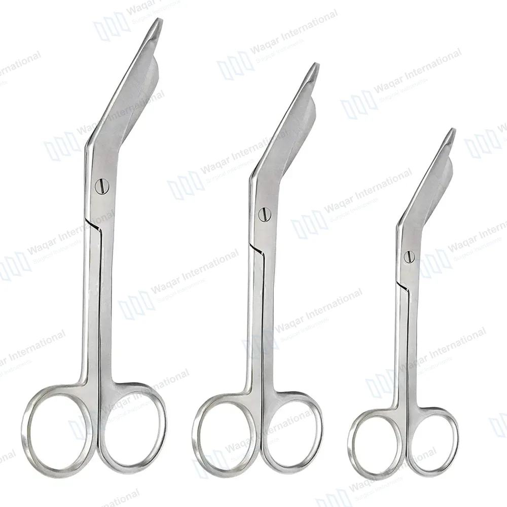 Set of 3 Lister Bandage Scissors 4.5″ 5.5″ 7.25″