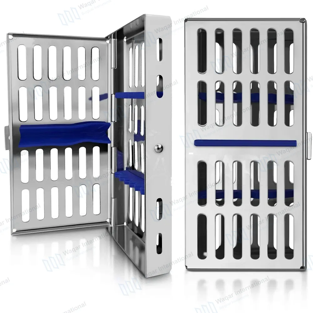 Sterilization Tray Sterile Dental Rack Box Cassette 7.25″ X 3.5″ for 7 Instrument