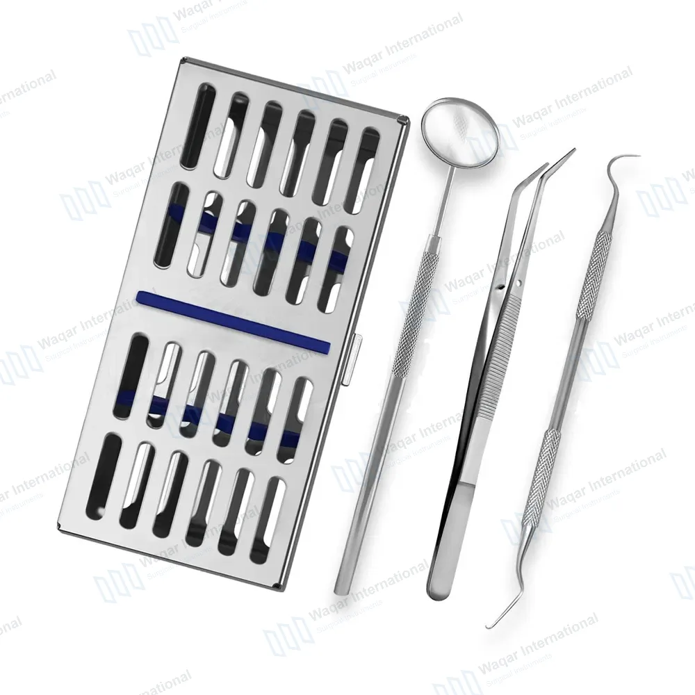 Sterilization Cassette 7.25″X3.50″ with Basic Dental Instruments Kit