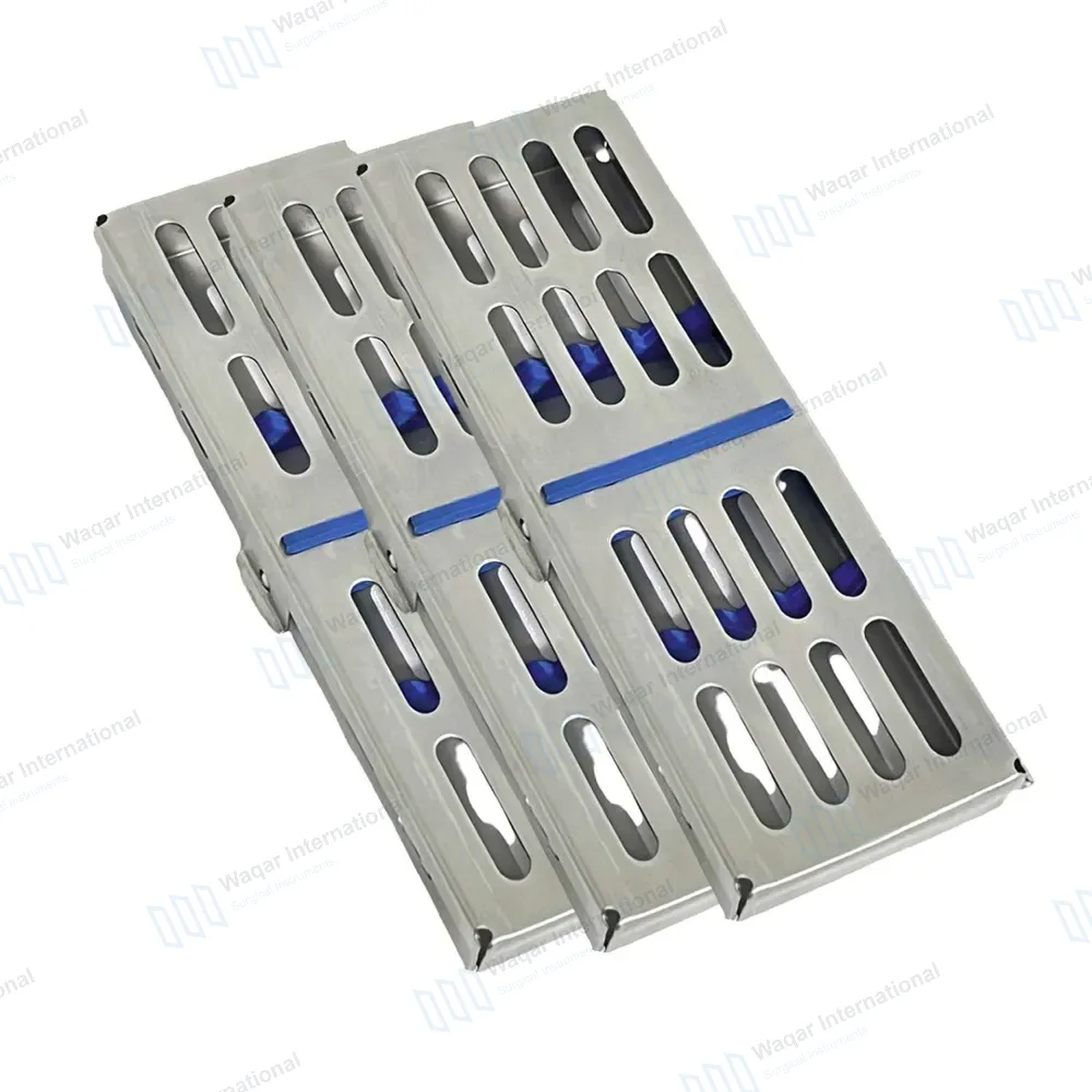 3 Sterilization Tray Sterile Dental Cassettes Small Parts 7.25″ X 2.25″