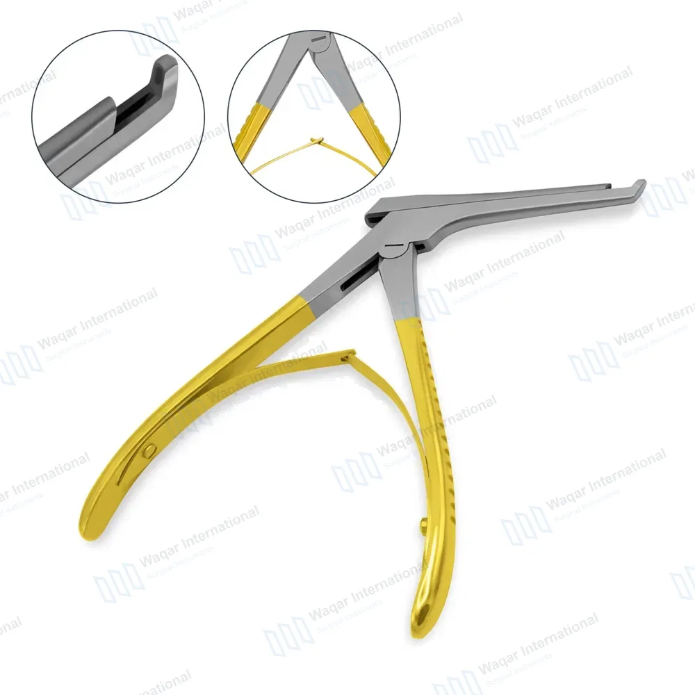 Kerrison Rongeur 3″ Shaft Size #1 4.5mm Bite 45° Forward Up Gold Handle