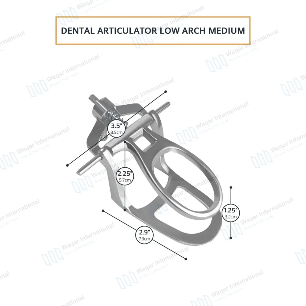 Hinge Dental Articulator Low Arch Medium Chrome Plated