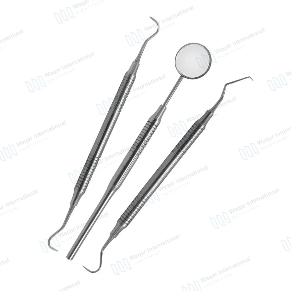 3 Pcs Dental Tartar Scraper and Remover Set Hollow Handle