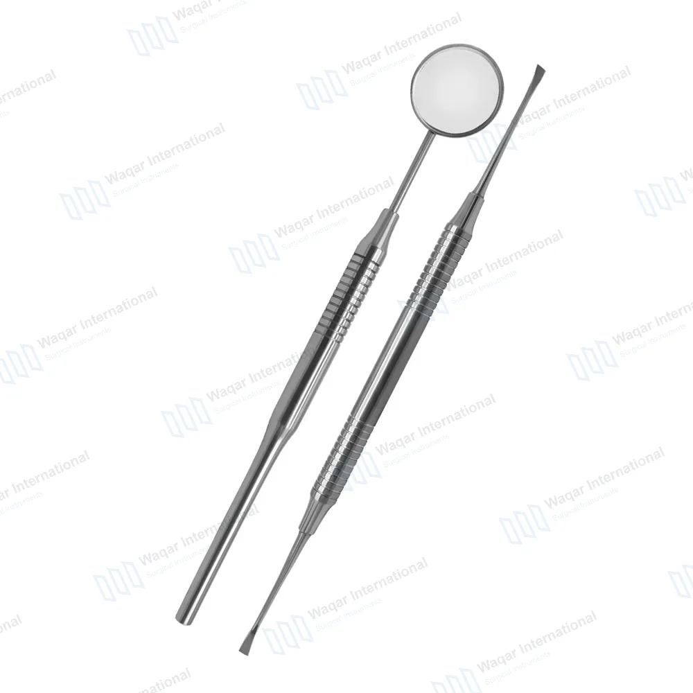 2 Pcs Dental Mouth Mirror Tartar Calculus Remover Tooth Scraper Kit – Hollow