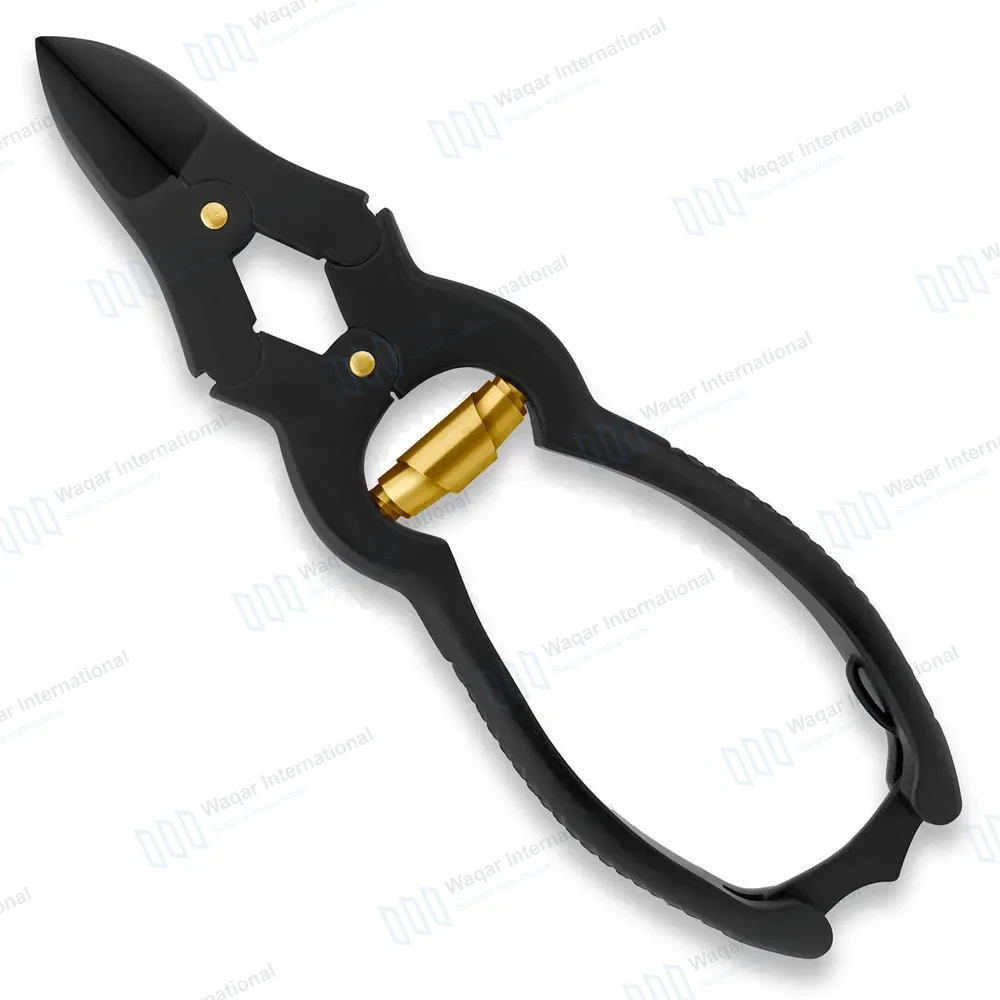 Professional Cantilever Nail Clipper 6” Black Coated Double Action