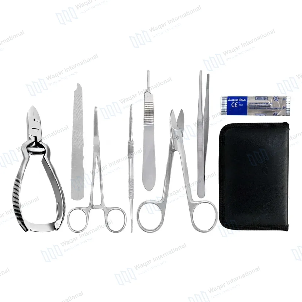 7 Pcs Home Podiatry Kit with Carrying Case