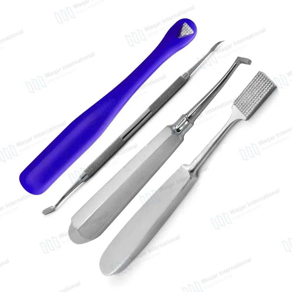 4 Pcs Orthodontic Tools Kit Dentistry Molar Band Pushers, Setter, Mershon, Scaler