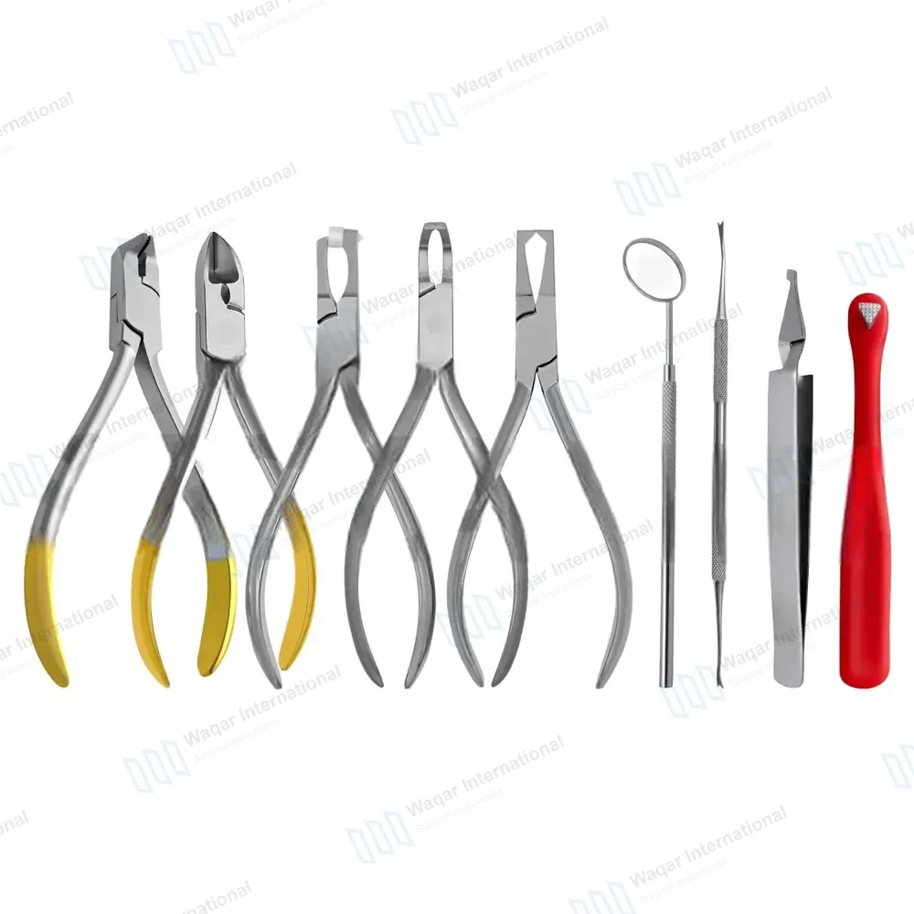 9 Pcs Ortho Set Up Tray Kit Professional Orthodontic Pliers