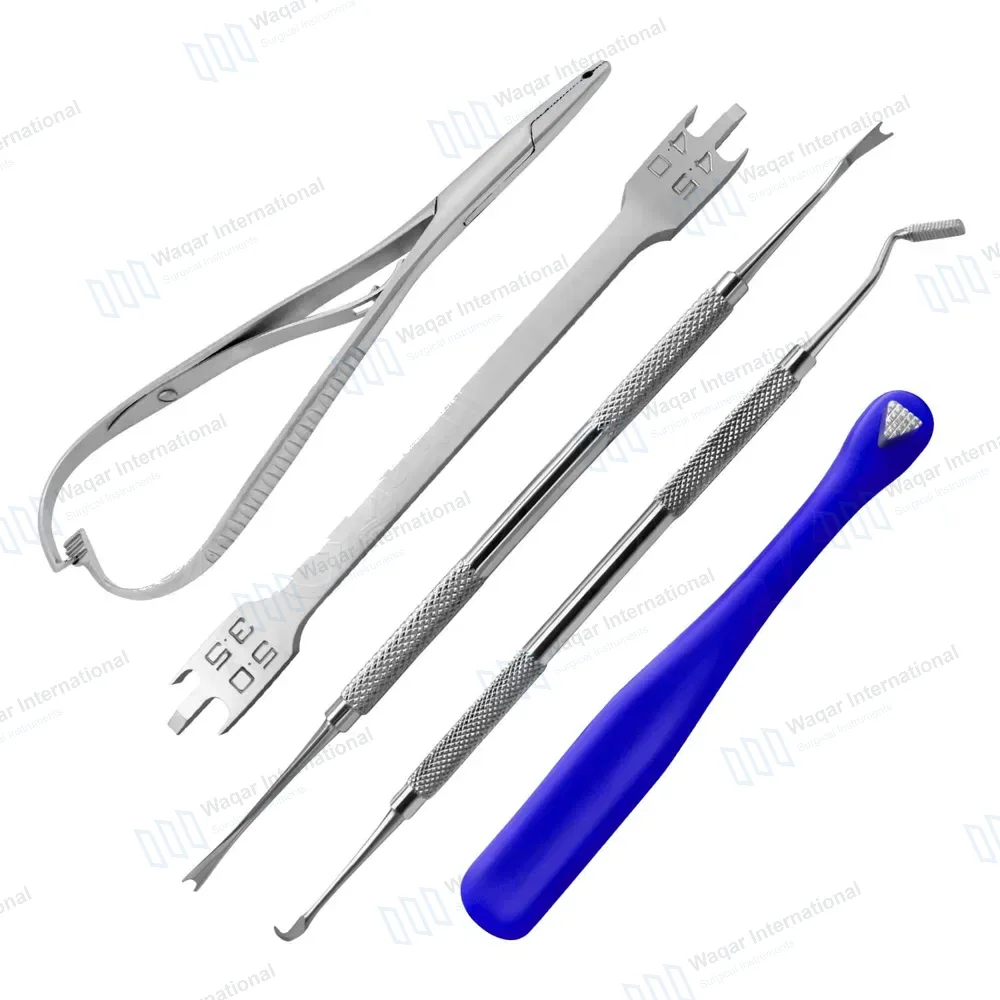Dental Orthodontic Kit Ligature Tucker Elastic Forcep Band Pusher Bracket Guage