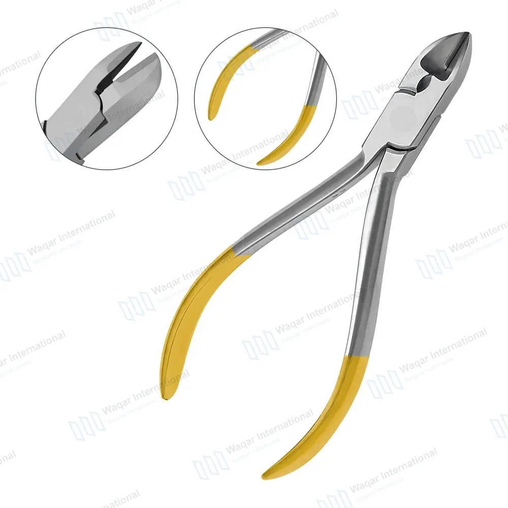 TC Hard Wire Cutter 15 Degree Curved Orthodontic Pliers