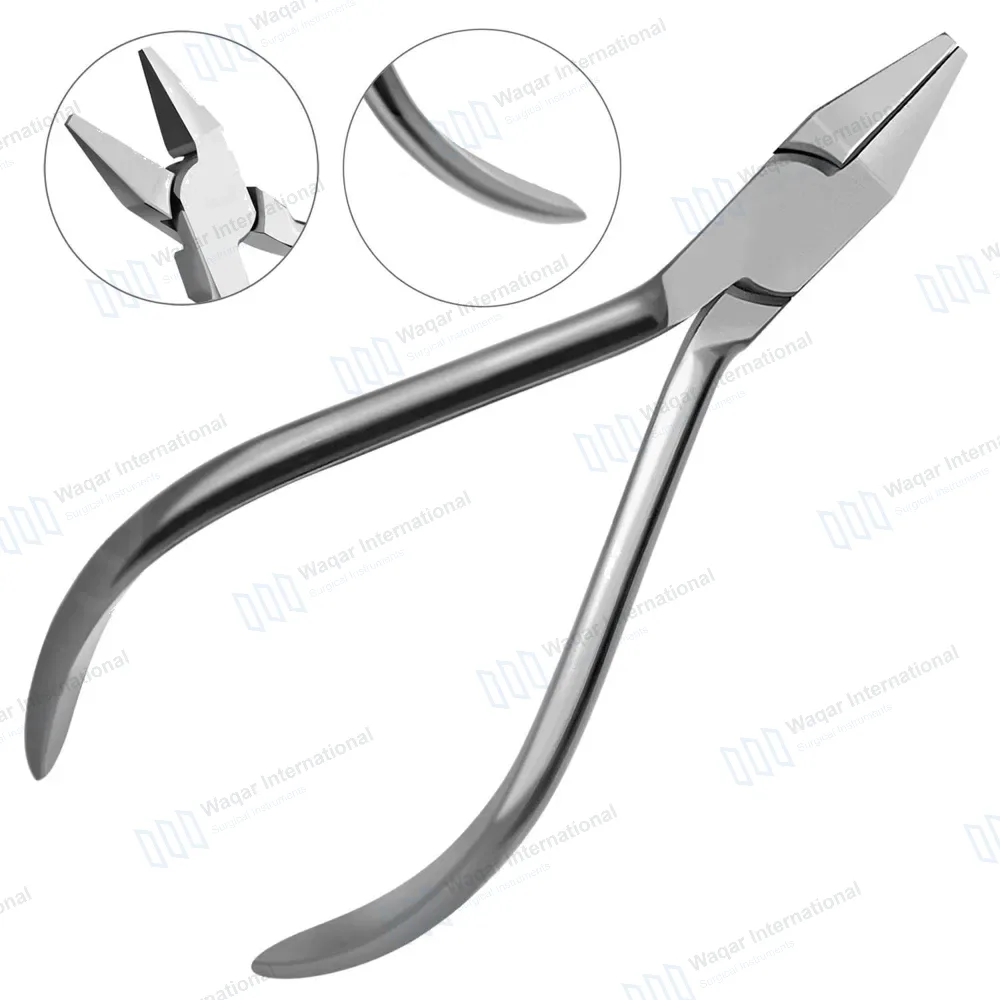 Adams Prosthetics Orthodontic Plier 5″ Flat Pyramid Beaks