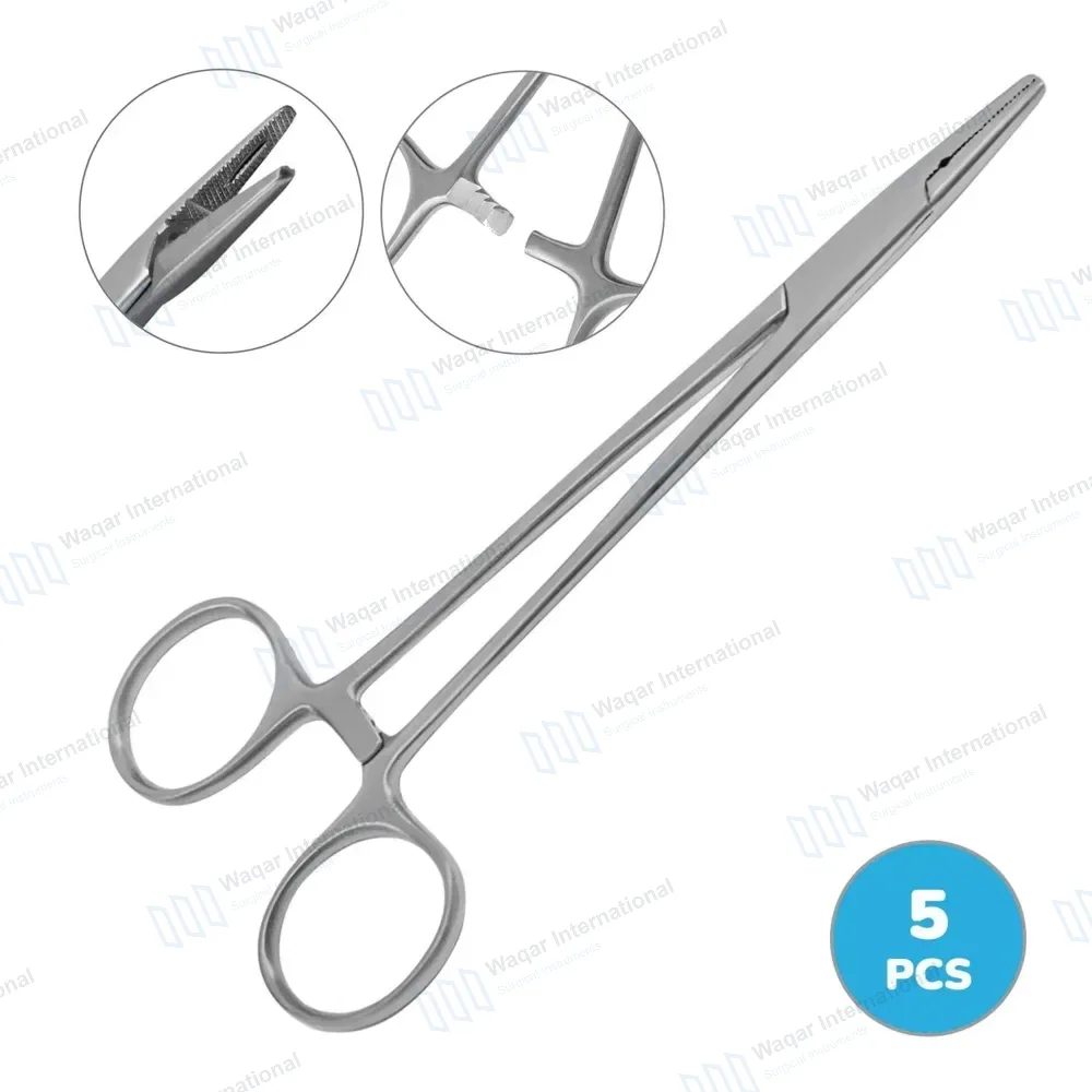 5 Pcs Crile Wood Needle Holder 6″ Set