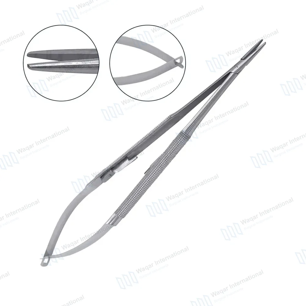 Castroviejo Micro Needle Holder 5″ Straight Smooth Tip