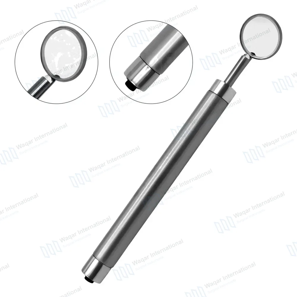 Dental Mirror with Light – Silver Color Handle