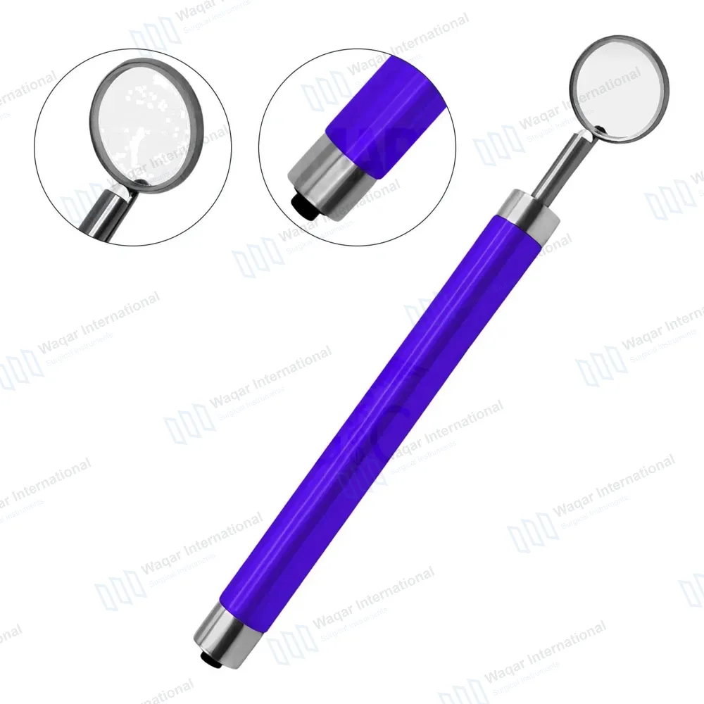 Dental Mirror with Light – Purple Color Handle
