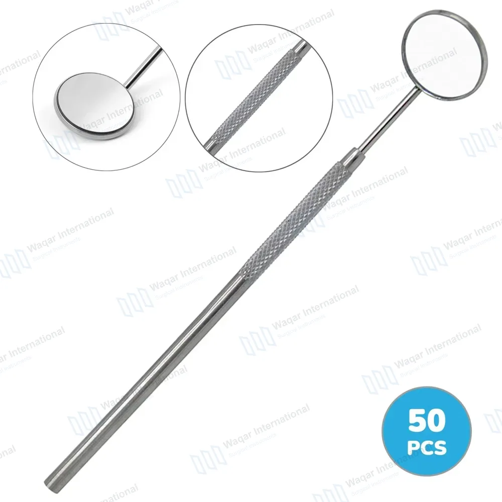 50 Dental Mirrors #5 Complete with Handle