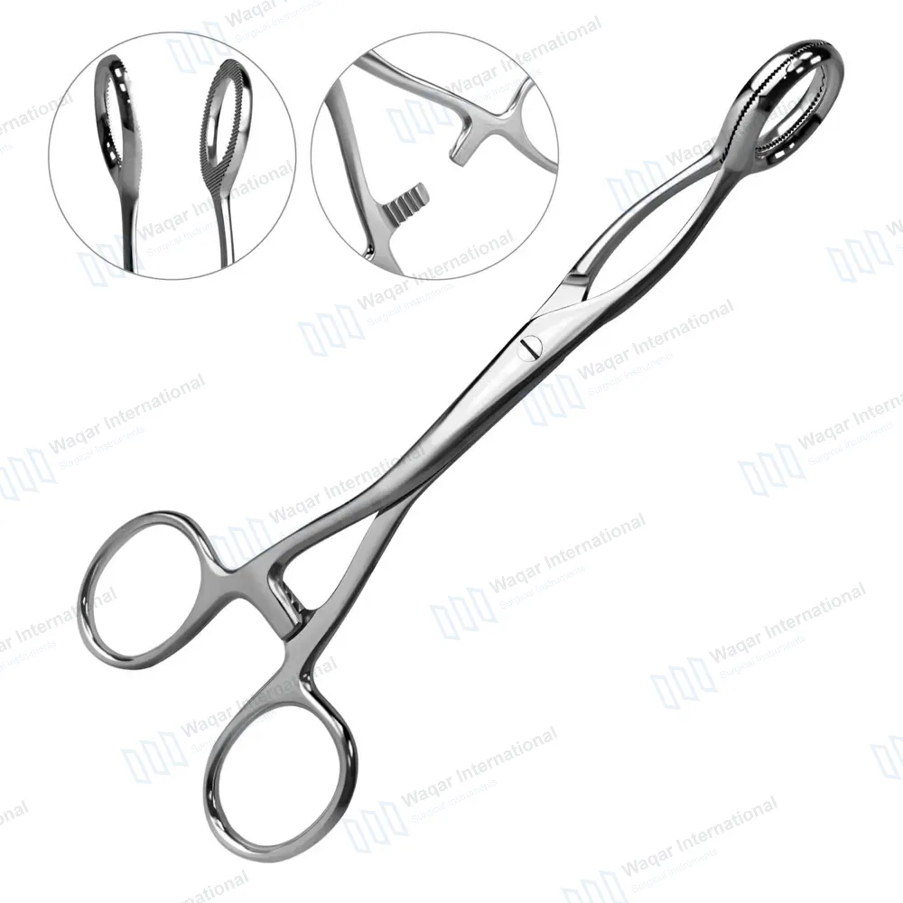 Collins Tongue Seizing Forceps 6.75″ (17.1cm) Jaws 25mm Wide