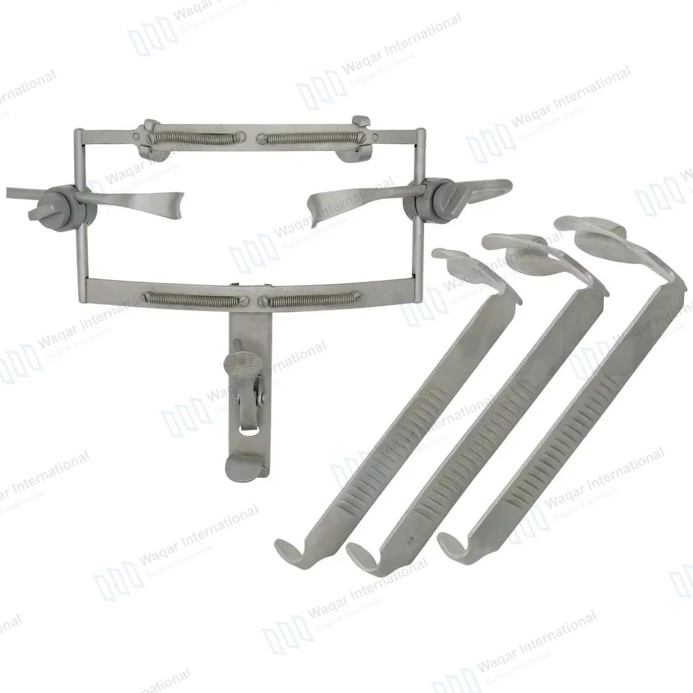 Dingman Mouth Gag Retractor with 3 Blades Set Oral Dental Instrument