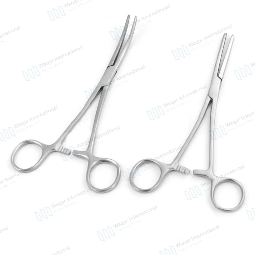 2 Spencer Wells Forceps 7″ Straight & Curved