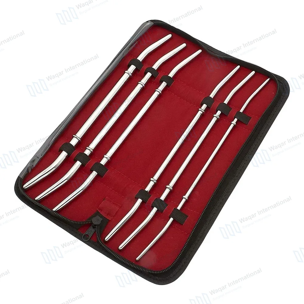 6 Pcs Hank Uterine Dilator Set 11″ Curved Double Ended