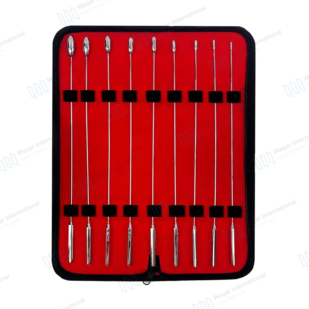9 Pcs Bakes Rosebud Urethral Sounds Dilators Set 3mm-11mm