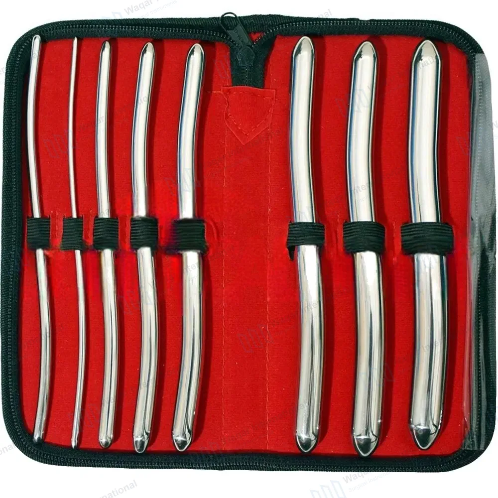 8 Pcs Hegar Uterine Sounds Dilator Set 3mm-18mm Double Ended