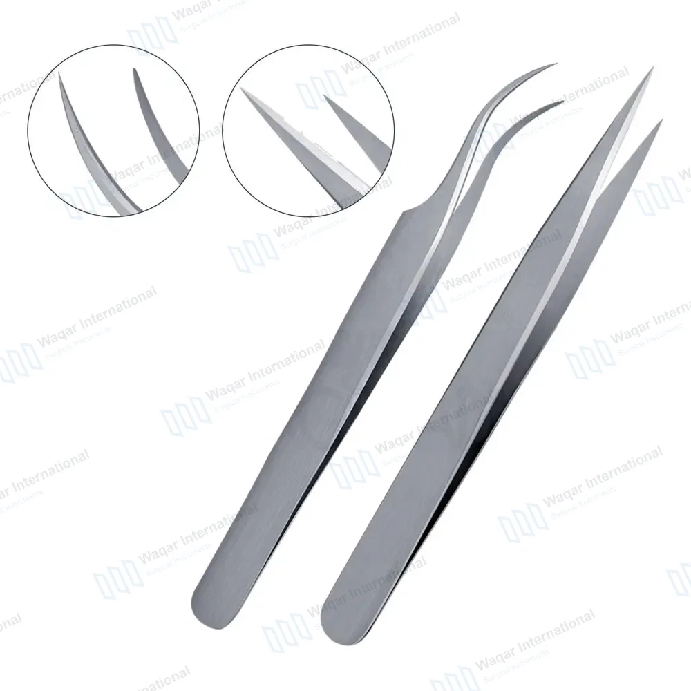 Whole Sale Eyelash Tweezers Strong Curved and Straight Eye Lash Extension Tweezers