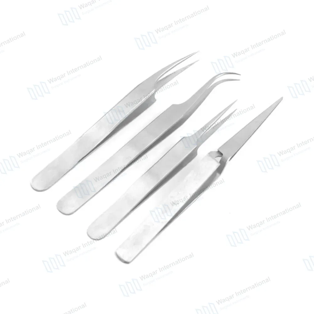 4 Pcs Eyelash Extension Tweezers Set – Professional Eye Care Kit