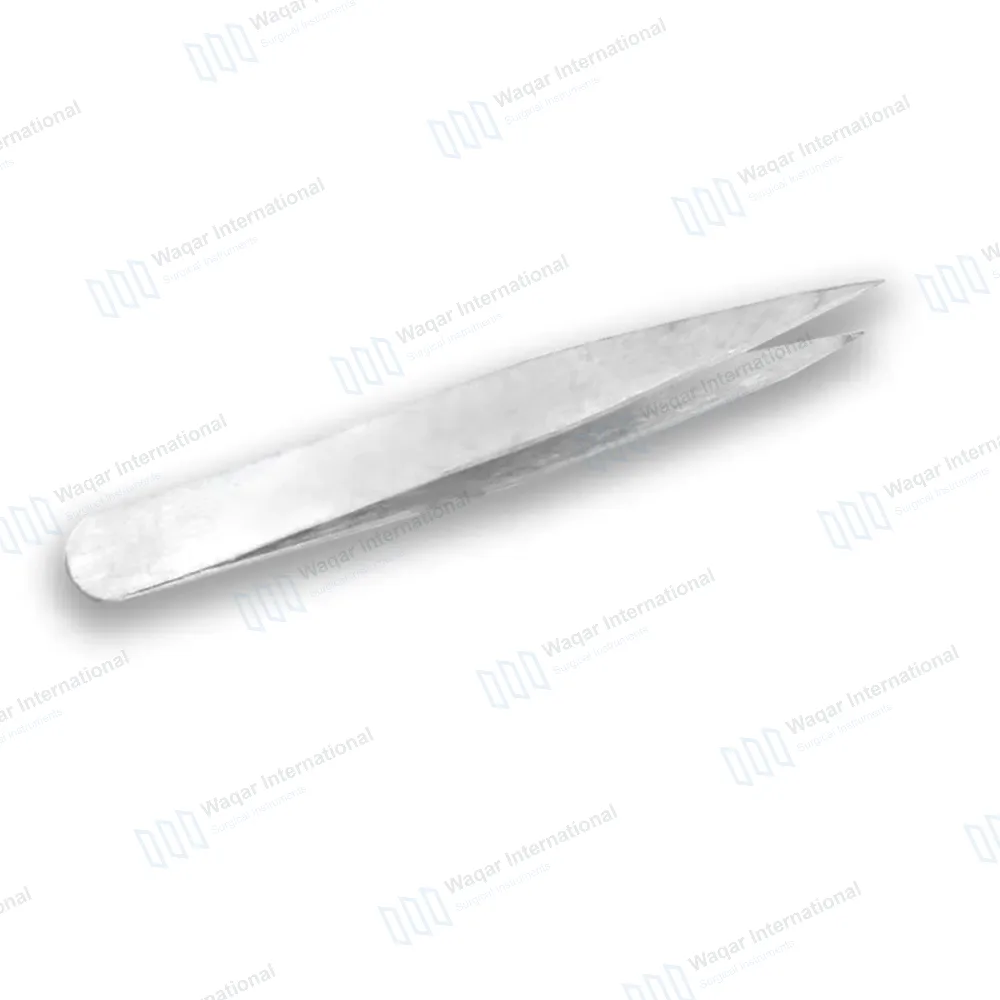 Straight Polish Silver Straight Eyelash Tweezers Custom Eyelash Extension Straight Tweezer