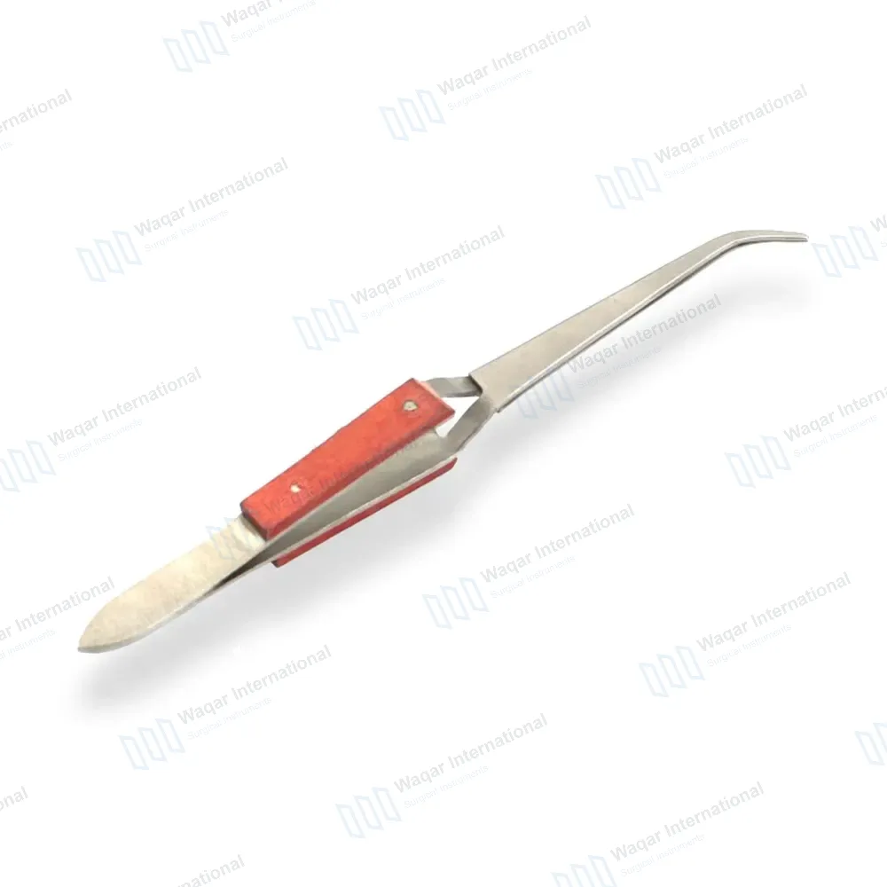 Eye Lash Extension X Curved Tweezers and Tools Tweezers with Fibre Grip