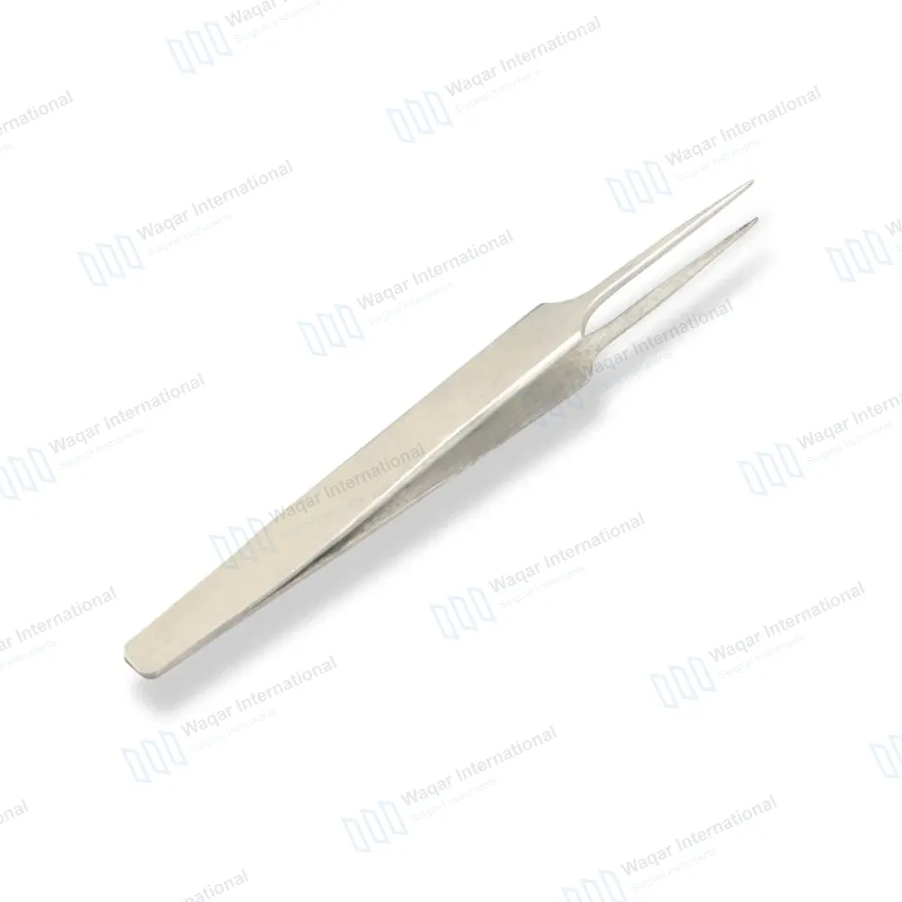 A Type Straight Eyelash Tweezers Silver Polish Eye Lash Extension Tweezers