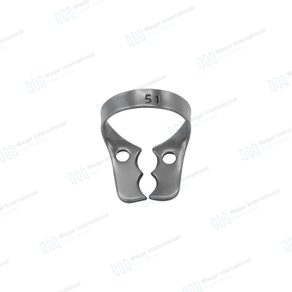 Endodontic Rubber Dam Clamp #51 for Upper & Lower Molars