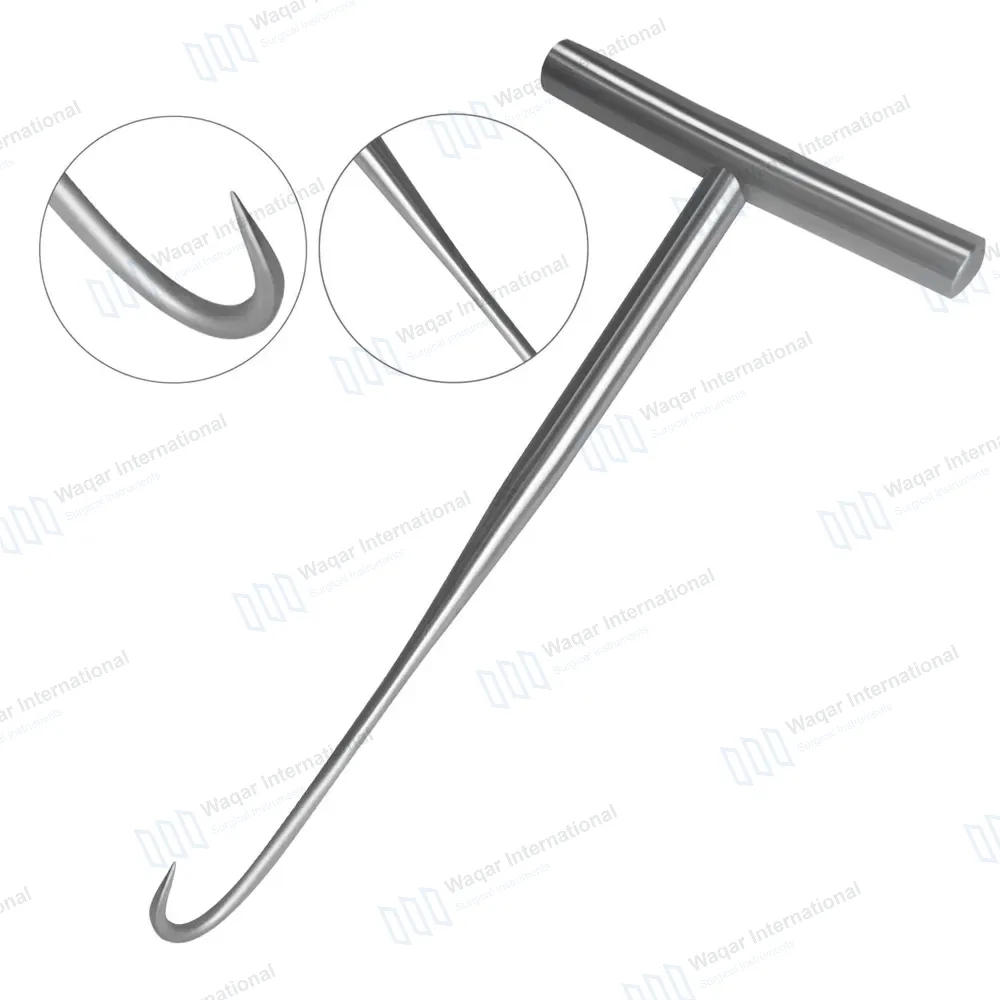 Bone Hook 8″ Sharp 20mm Deep Prong with T-Handle