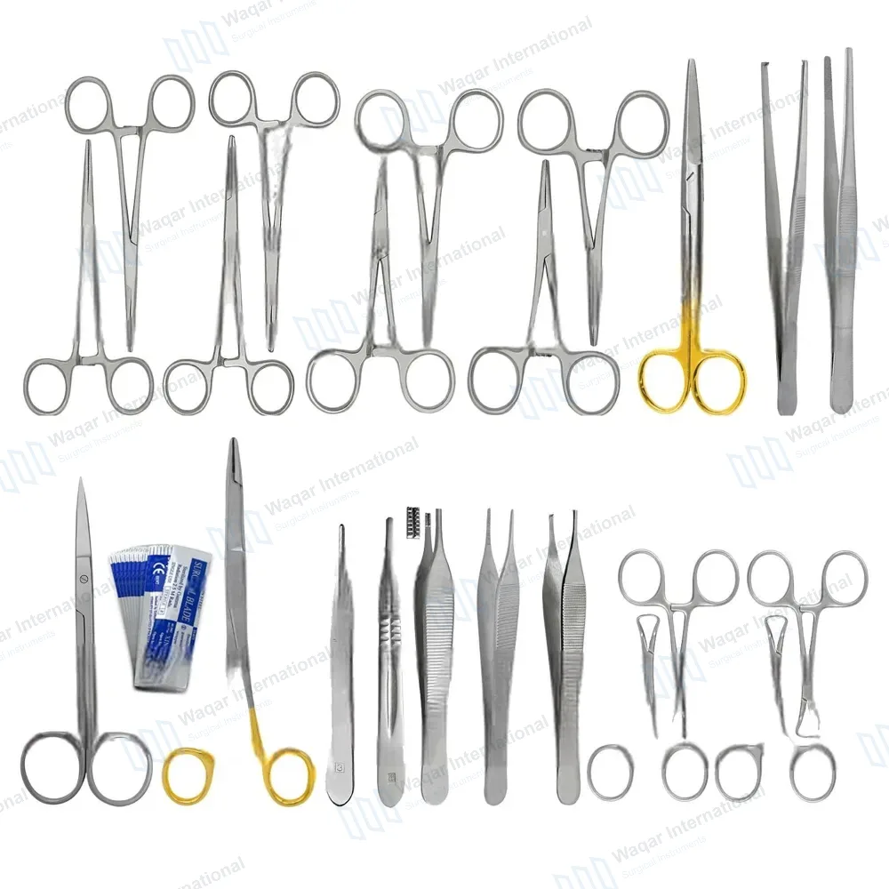 22 Pcs Small Animal Surgery Kit with Free Scalpel Blades