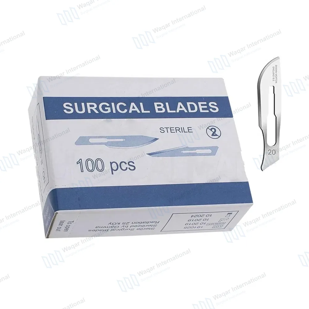 100 Pcs Scalpel Blades #20 for Handle No. 4