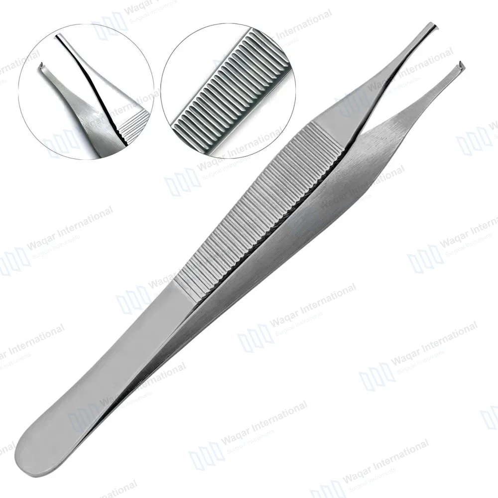 Adson Micro Tissue Forceps 6″ 1×2 Rat Tooth Fine Point Straight