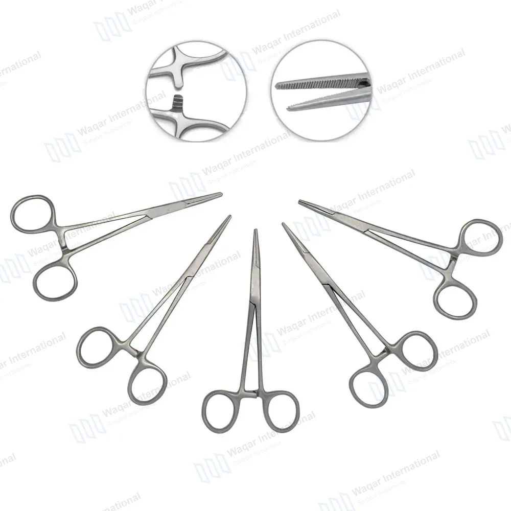 5 Pcs Halsted Mosquito Hemostat Locking Forceps Set 5″ Straight