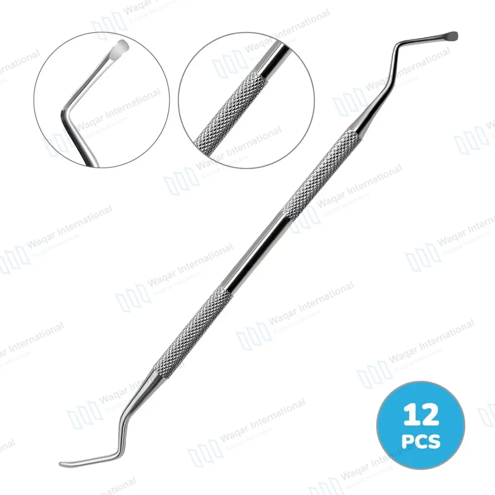 12 Pcs Lucas Bone Curette #87 Double Ended 3.8mm Smooth Spoon Tips