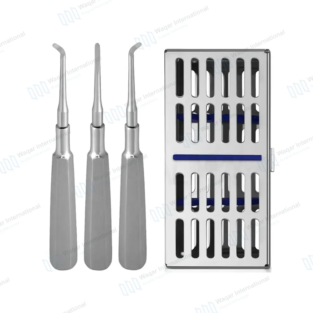 3 Warwick-James Elevators Set with Sterilization Cassette