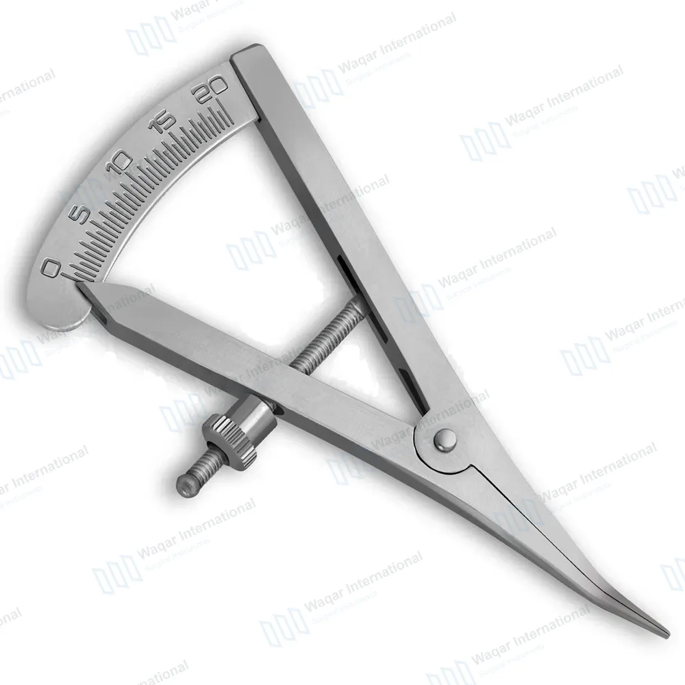 Castroviejo Caliper 3.5″ (8.89cm) Angled Graduated 0-20mm