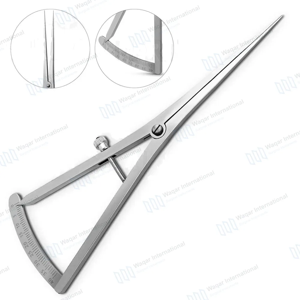 Castroviejo Caliper Long 0-40mm Straight 6″