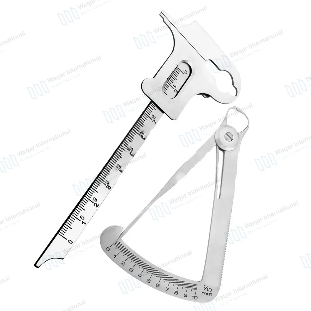 2 Pcs Dental Boley Gauge & Iwanson Gauge Set Vernier Lab Instrument