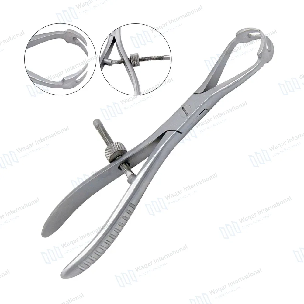 Patella Forceps 7″ 2×2 Sharp Teeth with Adjustable Speedlock