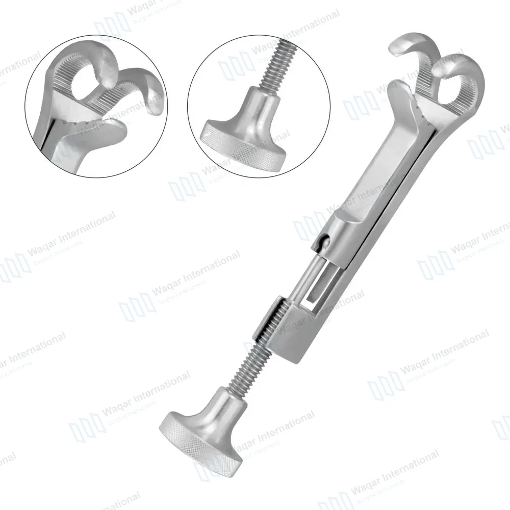 Lowman Bone Clamp 5″ 1×2 Prong Jaws 3/4″ Wide
