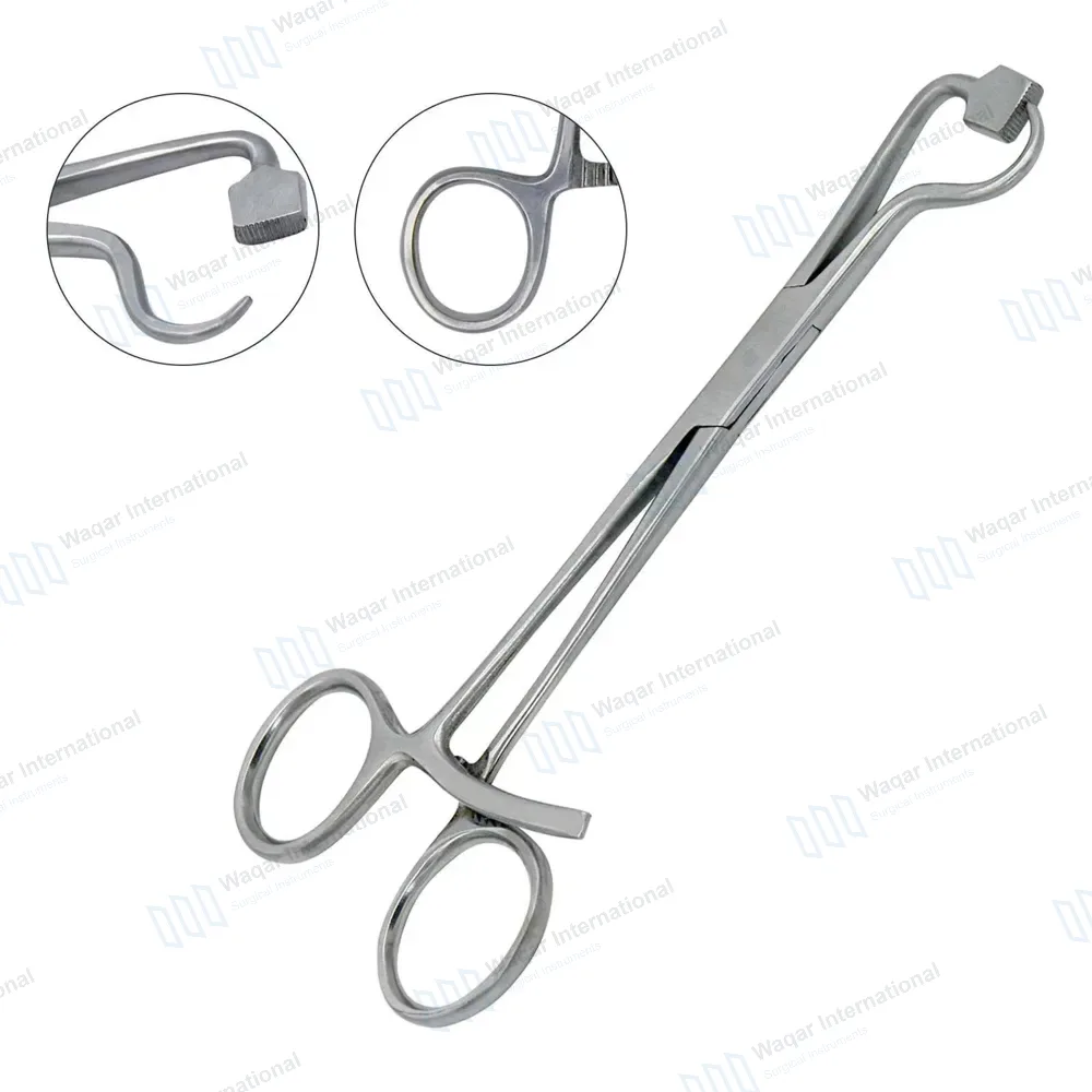 Plate and Bone Holding Forceps 5.5″ with Footplate