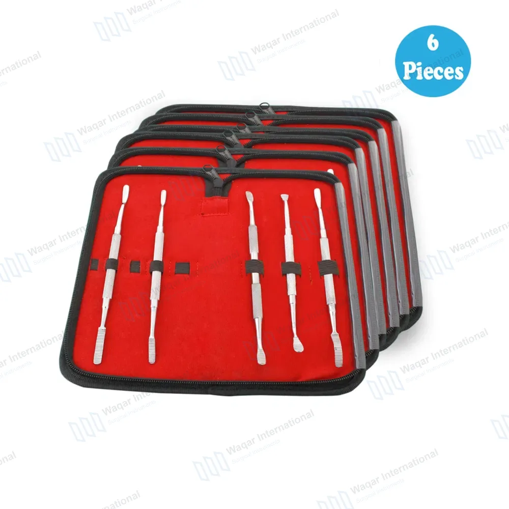 6 Bone File Kits of 5 Pcs Dental Surgical Orthopedic Veterinary Surgery