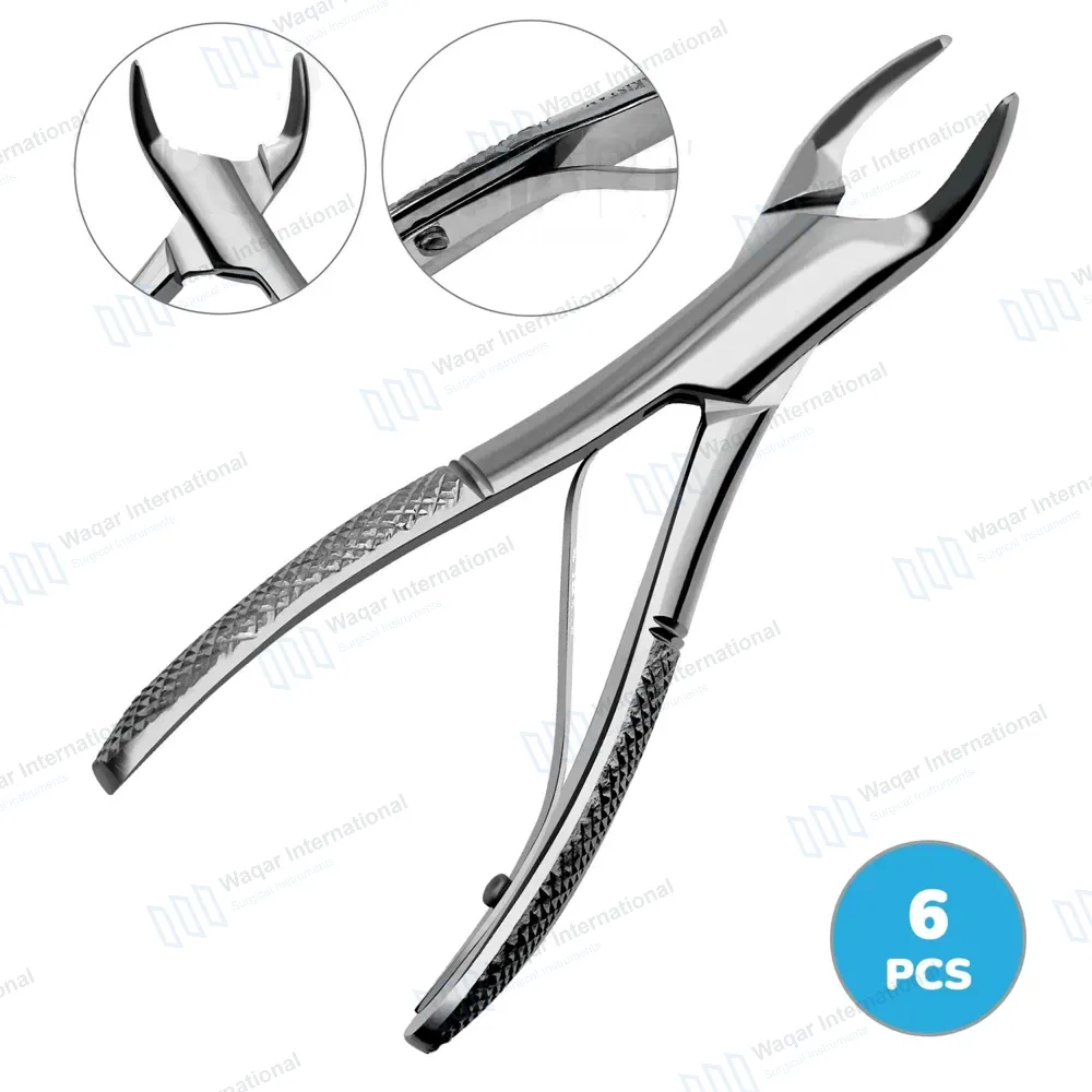 6 Universal Pedo Extracting Forceps Set #151 1/2S for Lower Teeth